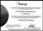 PM Testing NADCAP Certificates